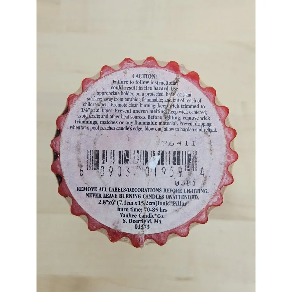 RETIRED Yankee Candle Pillar CHRISTMAS EVE 6 inch Santa NEW Sealed VINTAGE 6